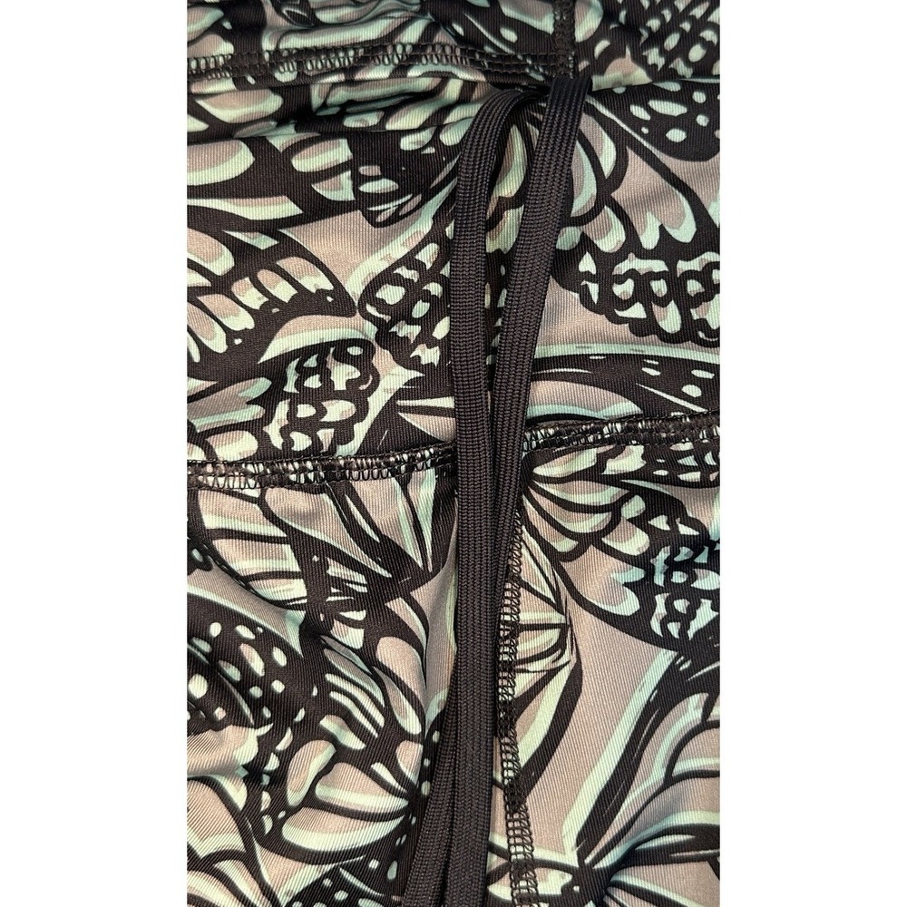 Danskin Now Fitted Active Leggings Women's Medium Gray Butterfly Print Workout - Picture 7 of 7